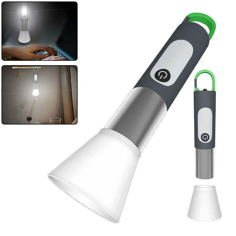 High Power Portable EDC Camping Flashlight Waterproof Torch Light Rechargeable ZOOM Keychain WHITE Lazer LED Flashlight