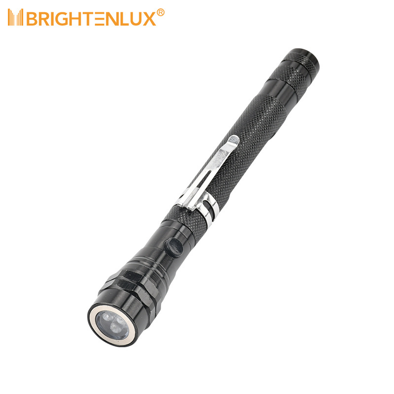 Brightenlux Strong Magnet 3 LED Flexible Multifunction Pick up Tool Light,Zoomable Telescopic clip Led Torch Flashlight magnetic