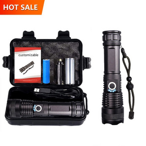 Super Bright EDC XHP50 Flashlight linterna Waterproof Zoom Torches Light Metal Rechargeable Tactical Powerful LED Flashlight