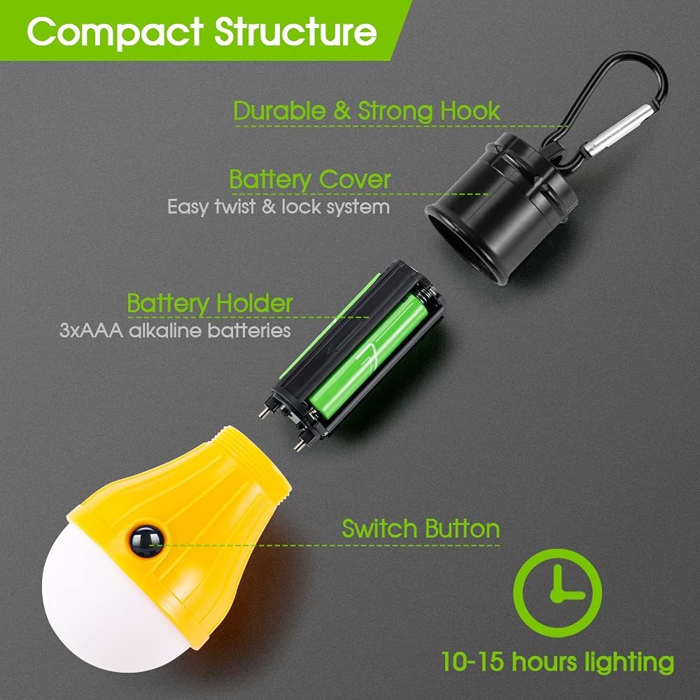 Portable Small mini LED Emergency Tent Bulb Camping Light Outdoor waterproof hanging LED Camping Lamp