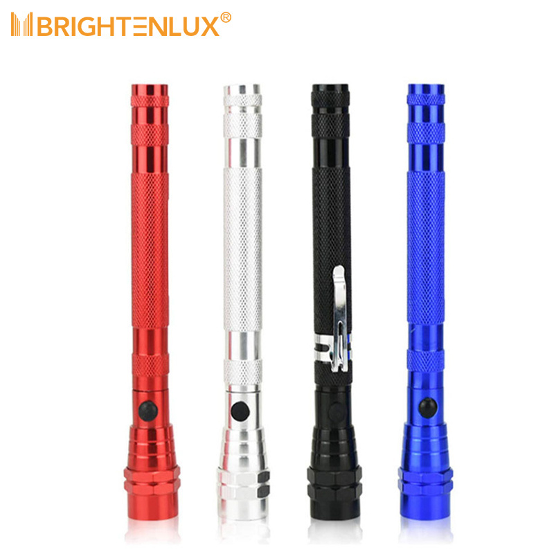 3 LED Flexible Bending Multifunction Pick up Tool Light,Zoomable Adjustable Telescopic Led Torch Flashlight with strong magnet