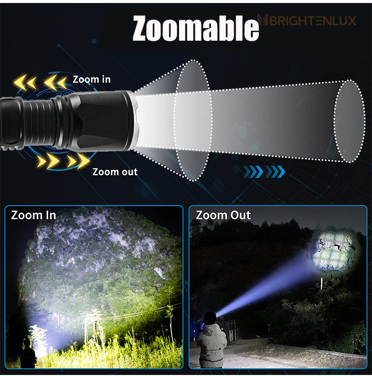 XHP50 military usb torch zoom strong light custom Taschenlampe super bright powerful edc rechargeable high power led flashlight