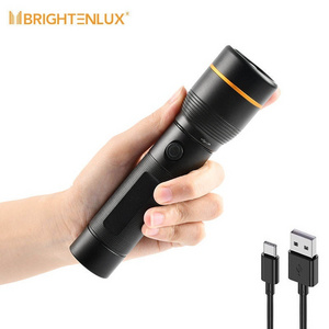 custom high power zoom USB torch waterproof super bright XHP50 powerful rechargeable Flashlight linternas led 100000 luminens