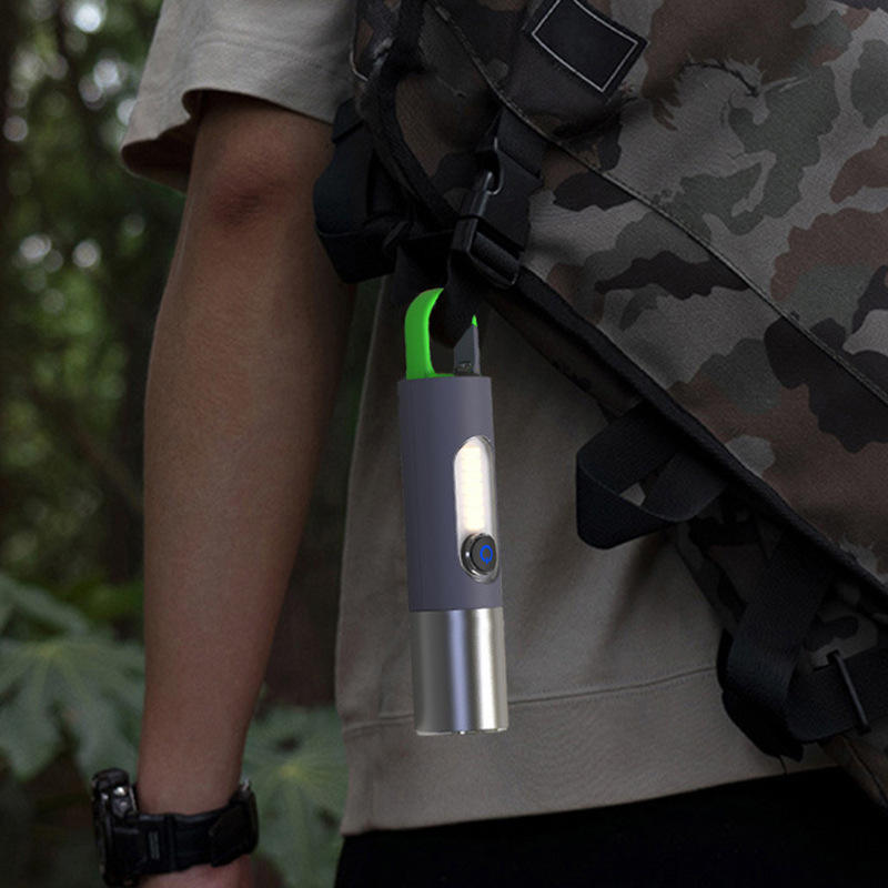 High Power Portable EDC Camping Flashlight Waterproof Torch Light Rechargeable ZOOM Keychain WHITE Lazer LED Flashlight