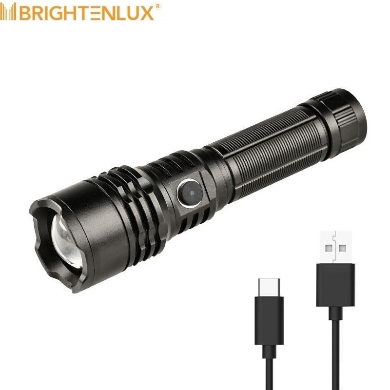 high power zoom strong light white laser custom logo super bright powerful rechargeable flashlight linterna led alta potencia