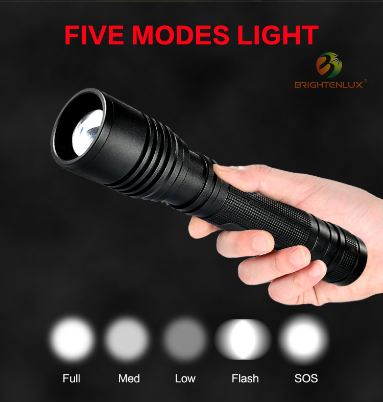 custom logo hand zoom high power torch light led flashlight long range powerful super bright powerful led flashlights torches