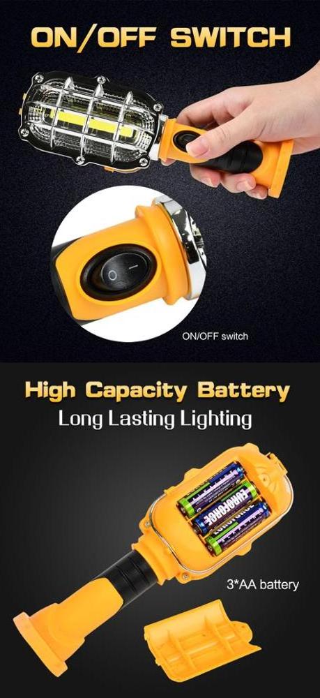 Powerful Portable 2 In 1 Work Lights, Portable Ip33 Popular Led Cob Work Lights Portable Worklight Flashlight Working Lamp