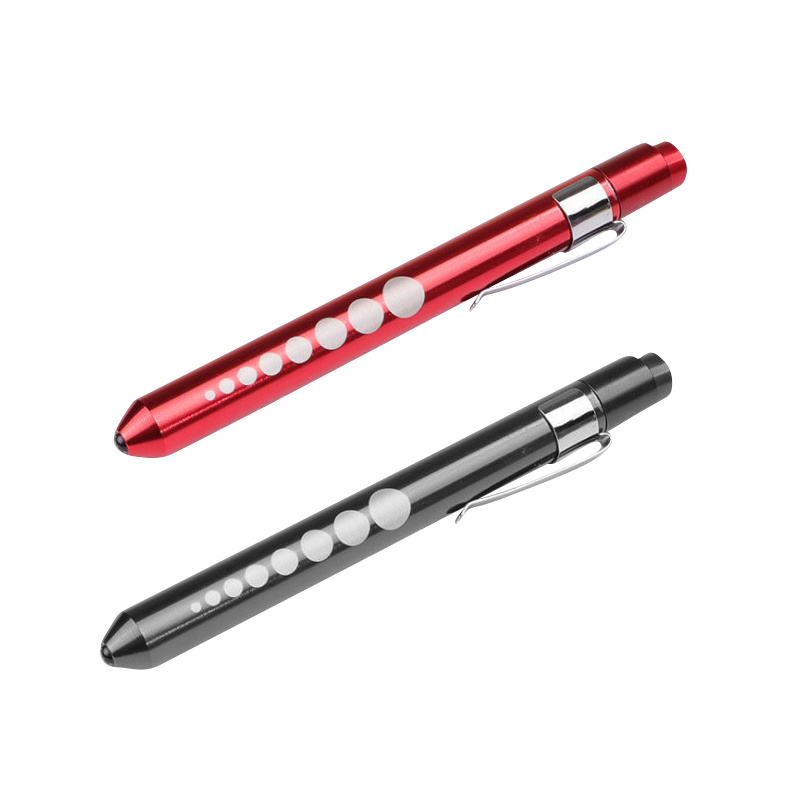 Brightenlux Aluminum Alloy Hand-held Flat Pen Flashlight,Portable Small LED Medical Bright Keyring Torch Light with Pocket Clip