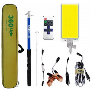 Hot Sale 4500LM Camping Light Weight Light Camping Outdoor Adjustable High Pole Tent Telescopic Rod Camping Led Light