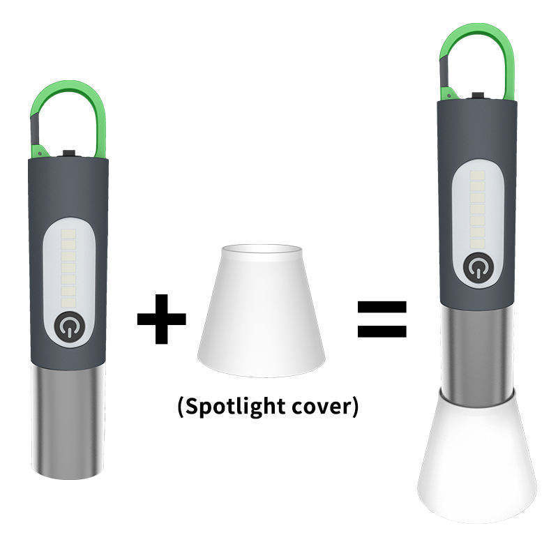 High Power Portable EDC Camping Flashlight Waterproof Torch Light Rechargeable ZOOM Keychain WHITE Lazer LED Flashlight