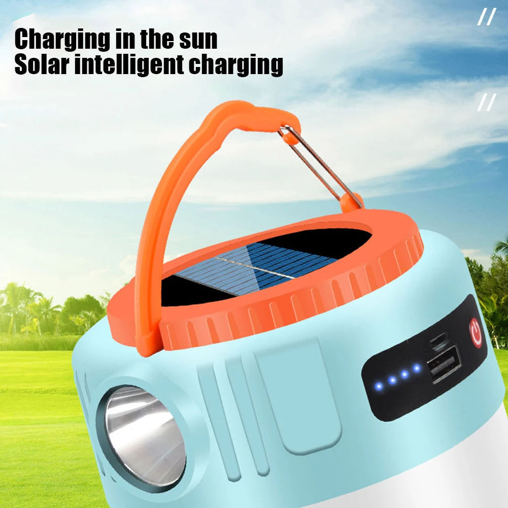 Multifunction Portable USB Camping Lamp Lighting Outdoor Lantern lampe LED Solar Emergency Light Rechargeable With Power Bank