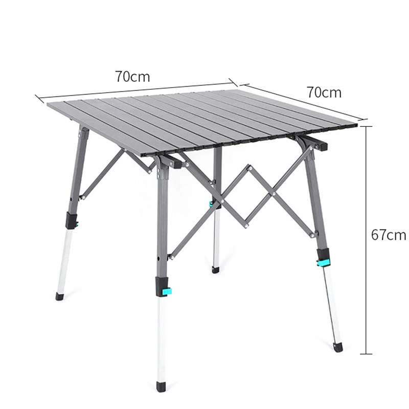 Park Table Bench Outside Furniture Folding Chair Table Sets Metal Aluminum Modern Adjustable Height Picnic Dining Outdoor 4.6kg