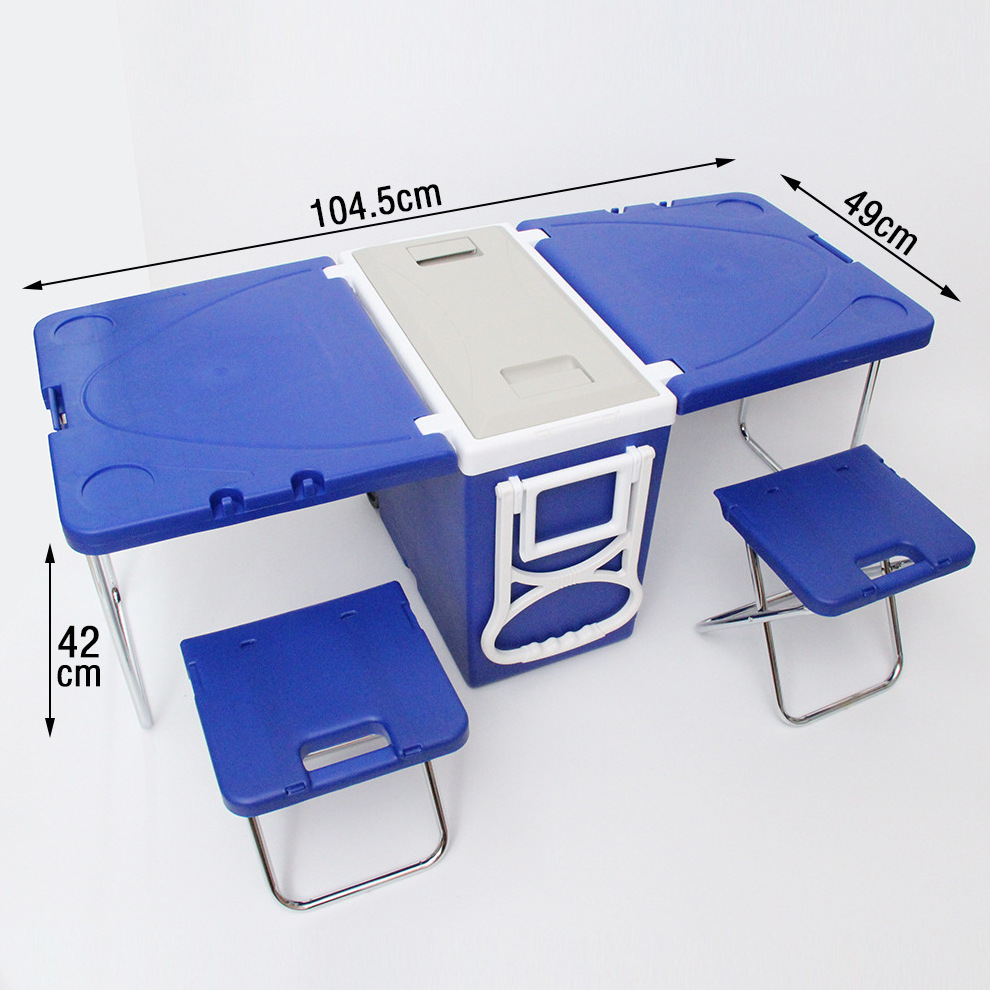 Outing Incubator Cold Storage Convenient Foldable Picnic Table and Chairs Dining Table Set Ningbo Traditional Home Car Outdoor