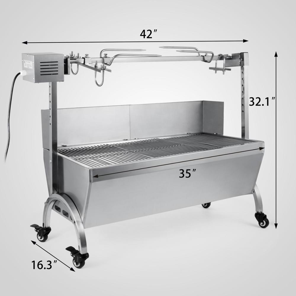 Stainless steel pork commercial charcoal Rotisserie grill spit roaster rotisserie for Heavy Duty