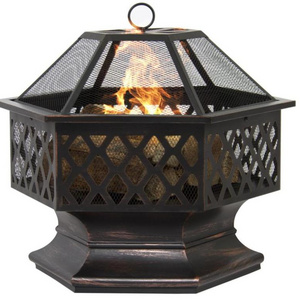 wholesale outdoor large garden patio corten steel firepit wood burning bbq camping corten steel outdoor fire pit grill