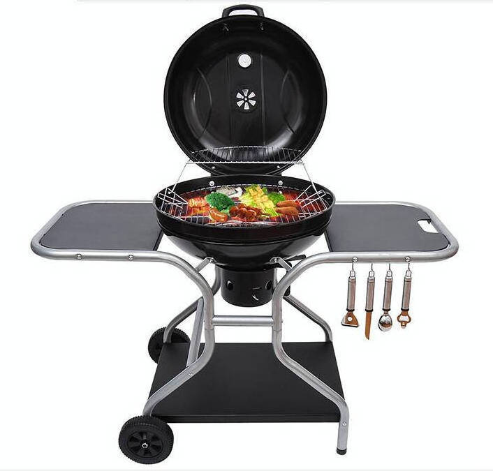 Steel Smoke Bbq Grill Charcoal Trolly Cart with Wheels Homesales Cawood Garden Aluminum Tool Trolley Kitchen Trolley Gas Trolley