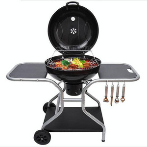 Steel Smoke Bbq Grill Charcoal Trolly Cart with Wheels Homesales Cawood Garden Aluminum Tool Trolley Kitchen Trolley Gas Trolley