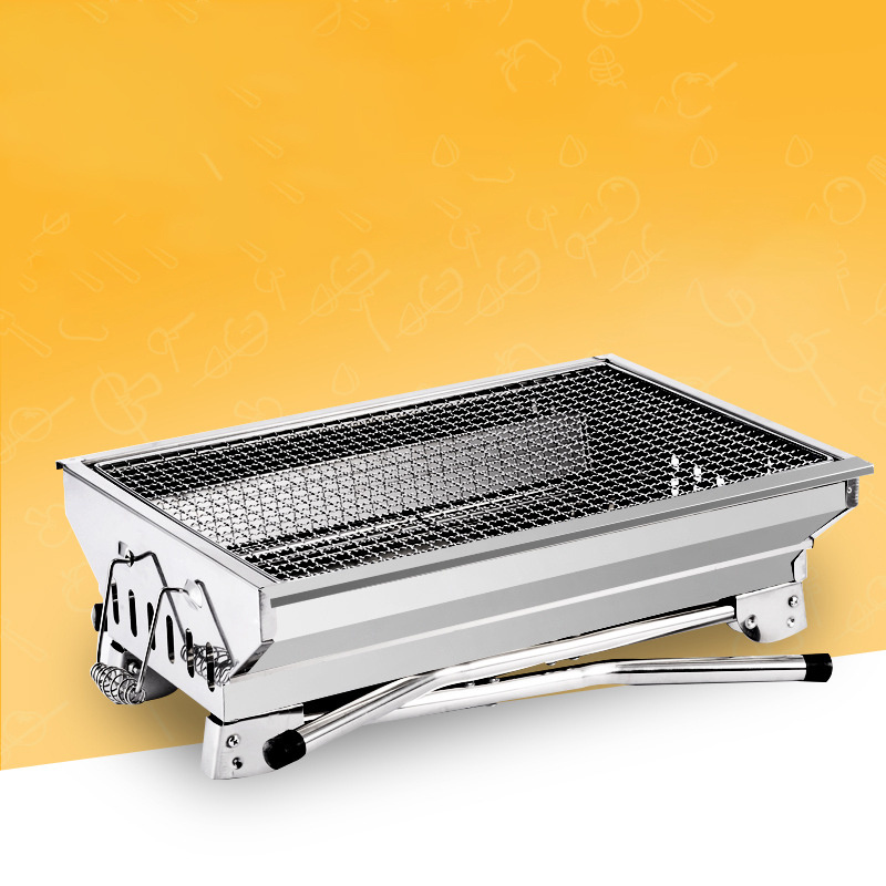 Hot Selling 430 Stainless Steel Portable Foldable bbq charcoal grills outdoor For camping