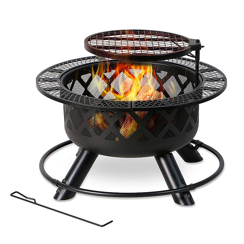 Outdoor Outdoor Barbecue Grill Stove Charcoal Wood Fire Stove for Cooking and Tea Fire Pit BBQ Grills