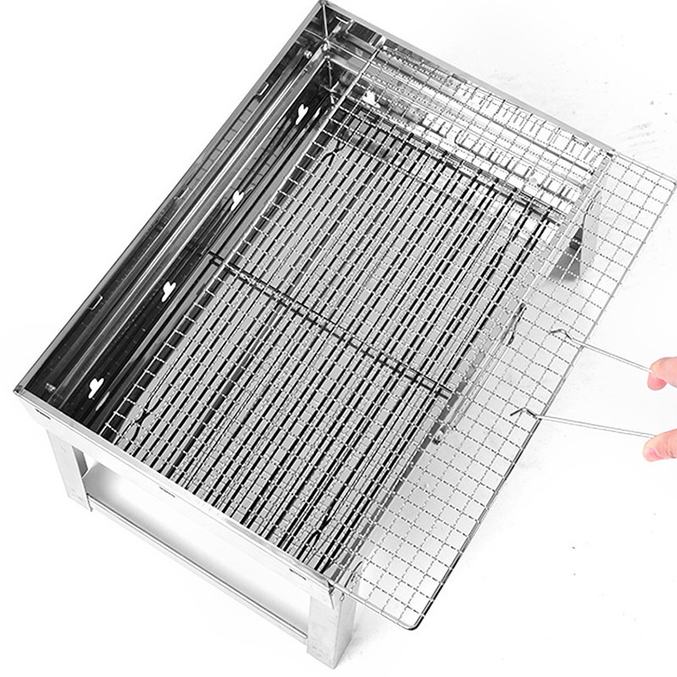 Outdoor camp Stainless Steel barbecue yakitori Charcoal bbq grill foldable