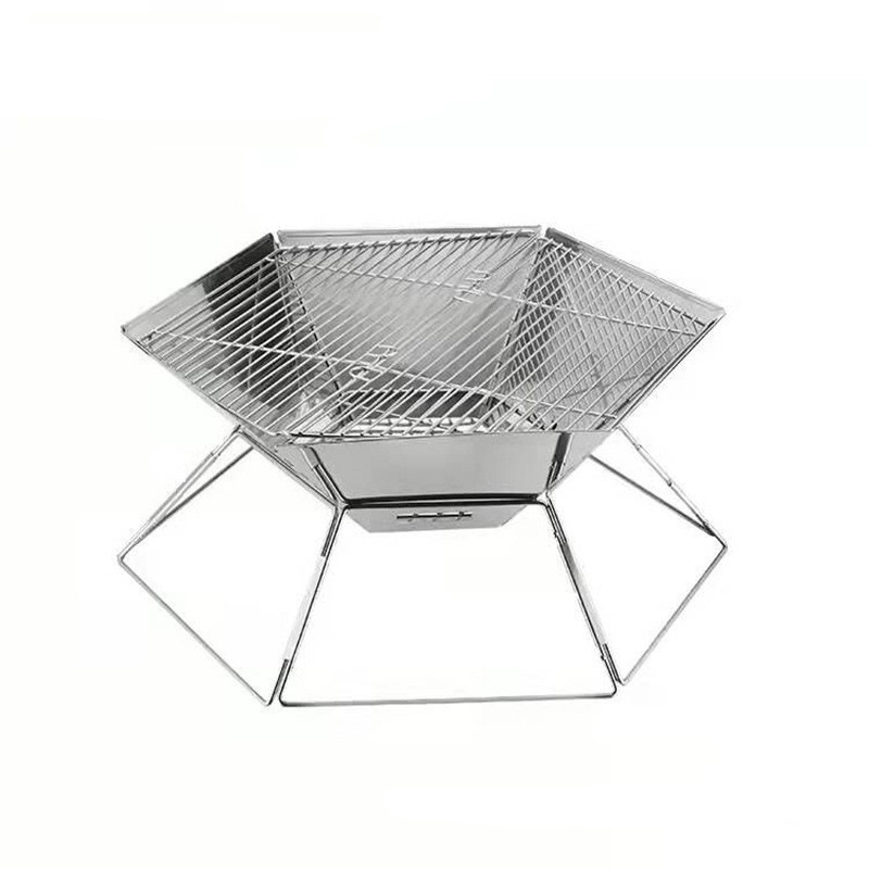 Charcoal Folding  BBQ Grill Stove Outdoor Picnic Cooking Stand 31x31x22cm Portable Campfire Equipment