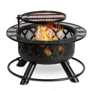 Outdoor Outdoor Barbecue Grill Stove Charcoal Wood Fire Stove for Cooking and Tea Fire Pit BBQ Grills