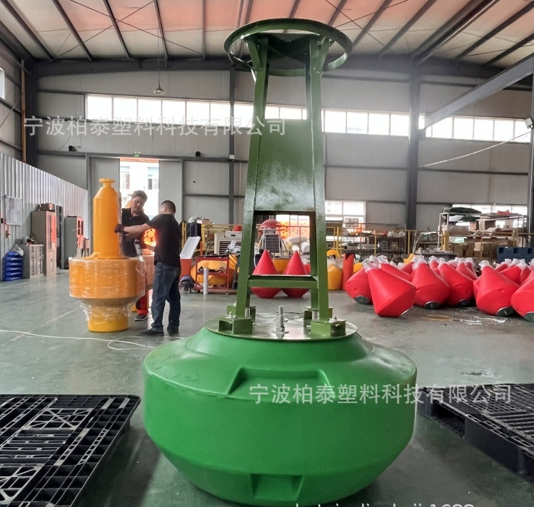 Marine floating drum plastic warning buoy Steel mooring buoy Navigation buoy with marine lantern