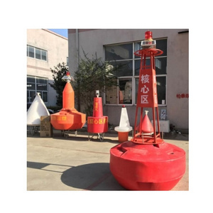 Marine floating drum plastic warning buoy Steel mooring buoy Navigation buoy with marine lantern