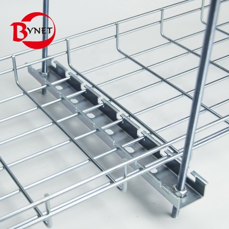 Ningbo BYnet hot sale electro galvanized wire mesh cable tray for data center