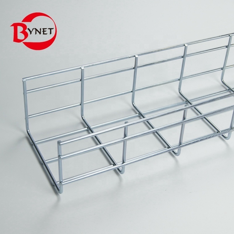 Ningbo BYnet hot sale electro galvanized wire mesh cable tray for data center