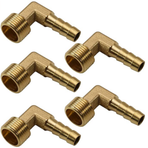 Brass Barb Hose Fitting 90 Degree Elbow 14mm Barbed to G3/8 Male Pipe Adapter Connector pagoda joint