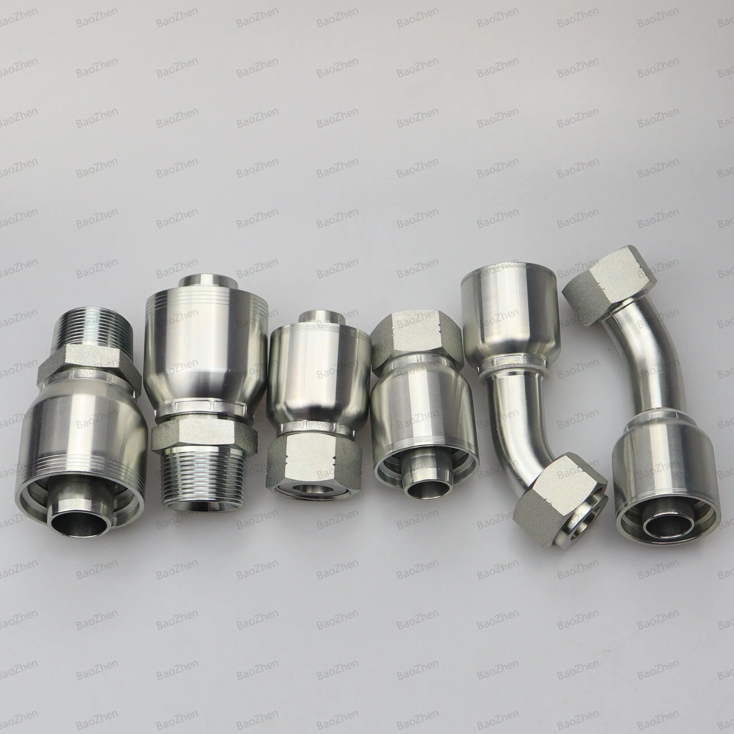 Custom 00210 Interlocking Ferrule BSP BSPT JIC ORFS Stainless Steel Hydraulic Hose Fitting Female Metal Hydraulic Swage Sleeve