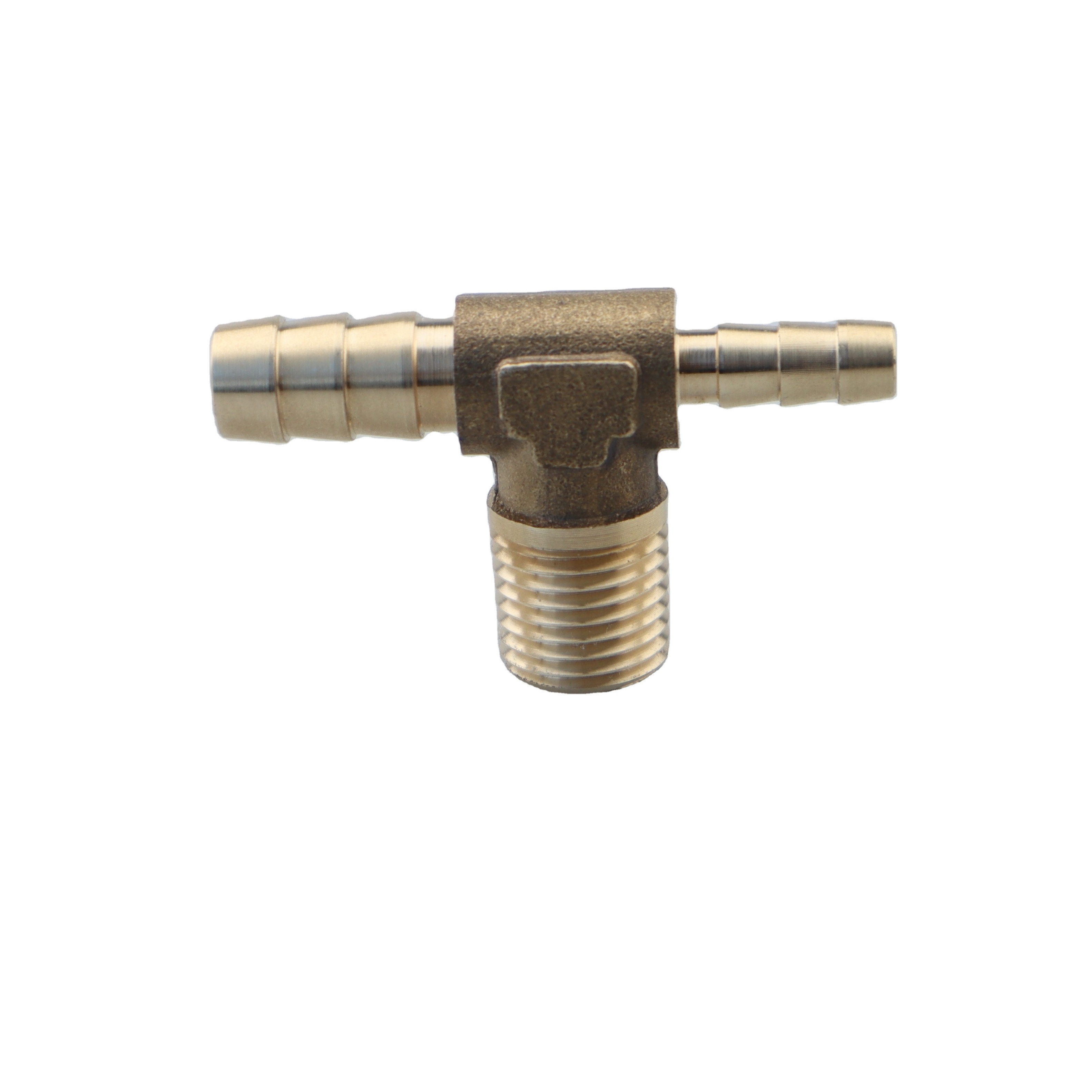 Forged 1/4 3/8 NPT Brass Tee Hose Barbed Nipples Joint Connector Different direction Barb Straight For Gas And Water Fittings