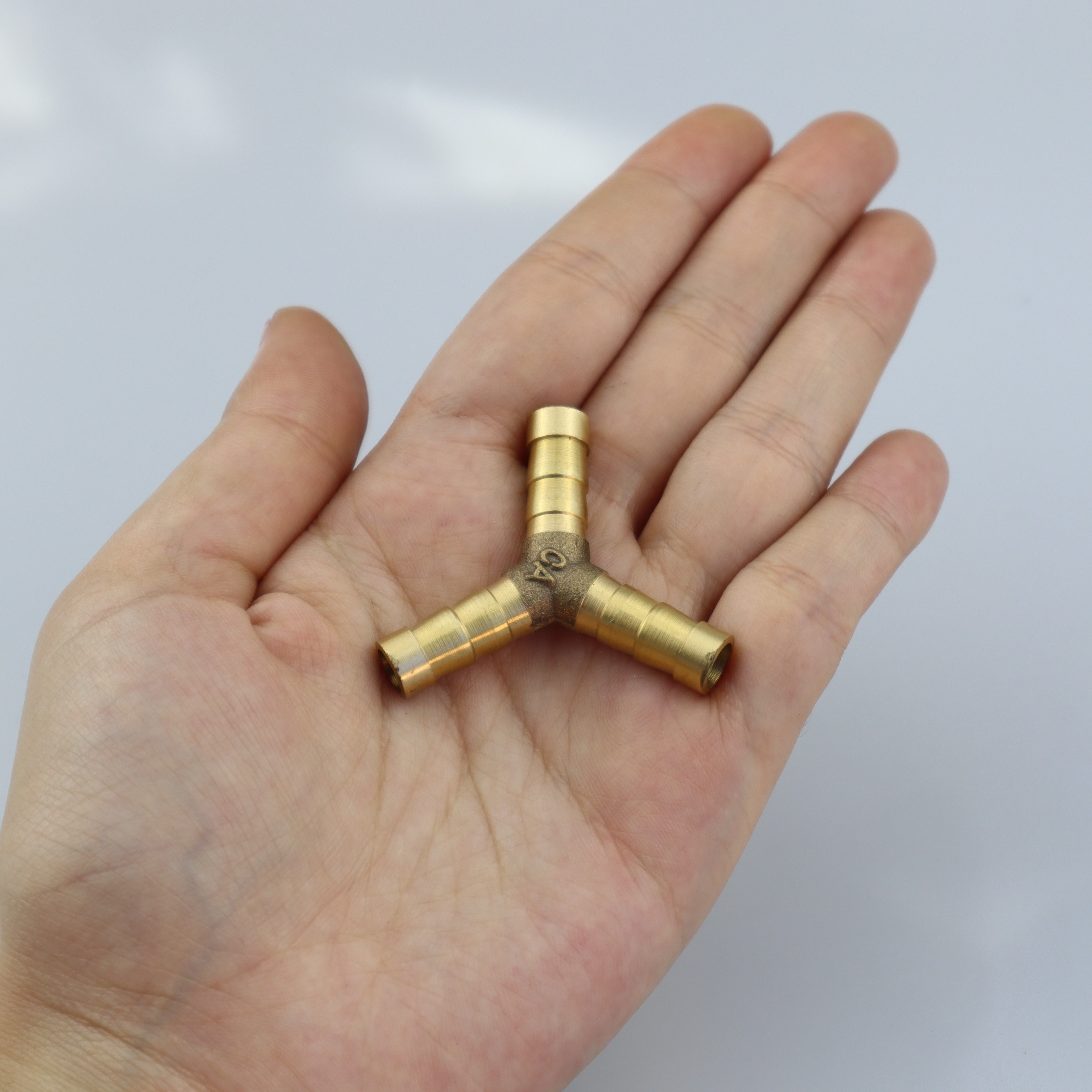 BZ-001 Small size Y Joint Nipple for Garden Hose Reducing diameter brass y connector Three-way Tee joint Y shape Pipe fittings