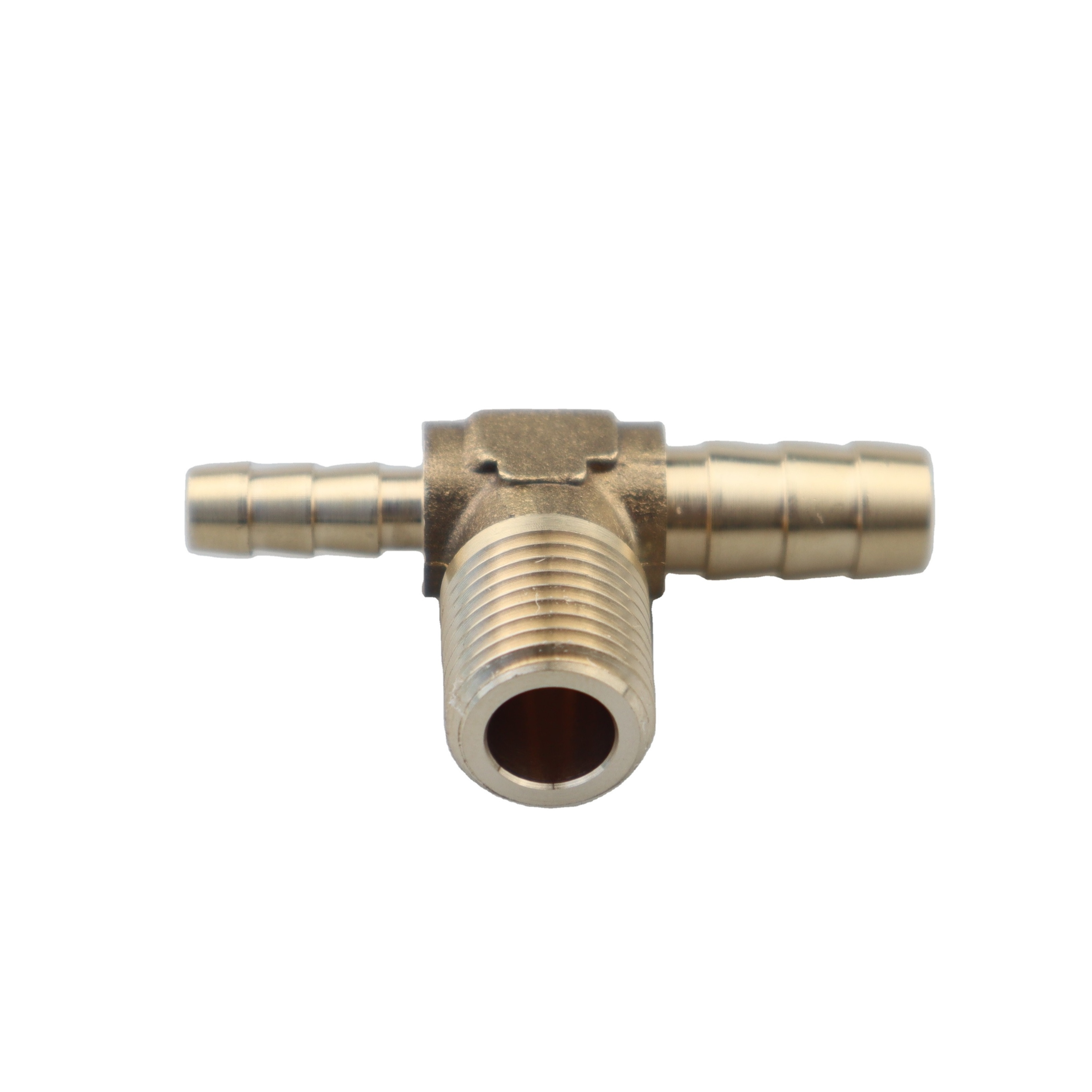 Forged 1/4 3/8 NPT Brass Tee Hose Barbed Nipples Joint Connector Different direction Barb Straight For Gas And Water Fittings