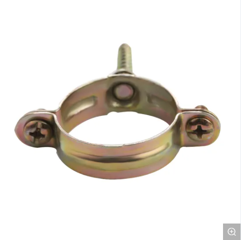 Factory hardware Steel Hose Clamp M7 Pipe Clamp munzing ring  with Yellow Zinc Plated or inner rubber Light Duty Clip