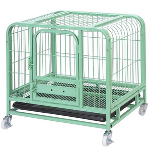 Heavy Duty Dog Cage For Indoor Cages For Large Dogs Multi-Size Folding Dog Cage With Wheel Mounted Mobility