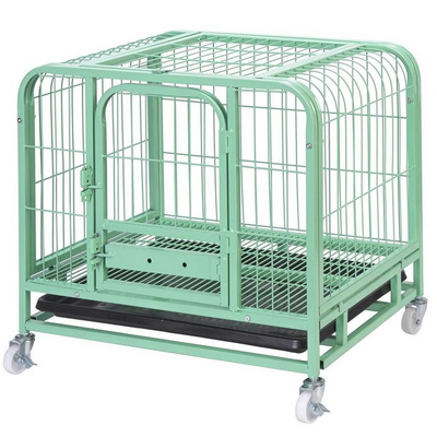 Heavy Duty Dog Cage For Indoor Cages For Large Dogs Multi-Size Folding Dog Cage With Wheel Mounted Mobility