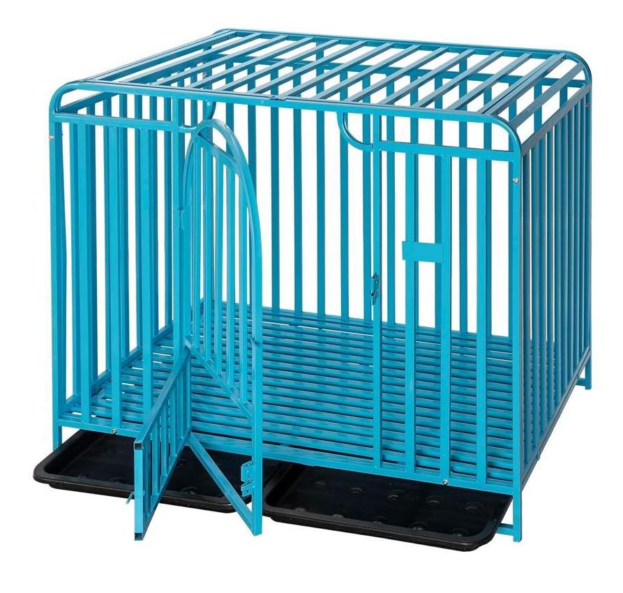 Heavy Kennel High Strength With Wheels Pet Cage Multiple Sizes Large Black Dog Carrier Outdoor Dog Cage Heavy Duty Dog Crate