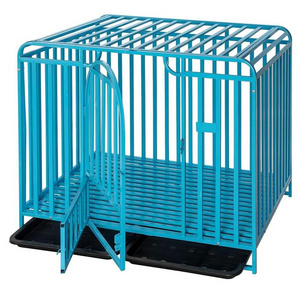 Heavy Kennel High Strength With Wheels Pet Cage Multiple Sizes Large Black Dog Carrier Outdoor Dog Cage Heavy Duty Dog Crate