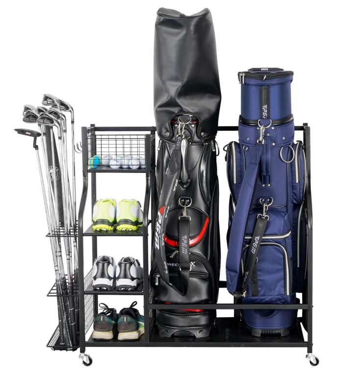 Golf Storage Garage Organizer Bag Storage Stand Other Golfing Equipment Rack Extra Large Design For Golf Clubs Accessories