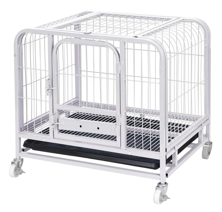 High Quality Wholesale Single Layer Double Door Collapsible Dog Cage With Wheels Used Dog Cage For Sale Heavy Duty Dog Crate