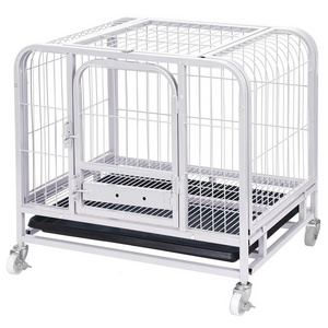 High Quality Wholesale Single Layer Double Door Collapsible Dog Cage With Wheels Used Dog Cage For Sale Heavy Duty Dog Crate