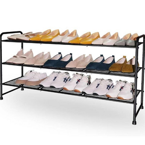 Hot Design Manufacture Metal Storage Shoe Rack 3 Tiers Boots Sneakers Shelf Storage Furniture Shoe Holder For Home