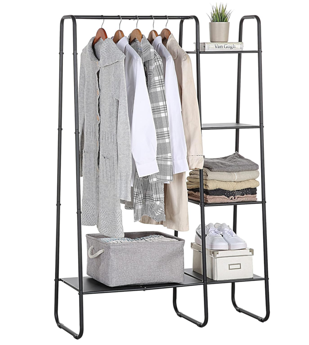 Best Sellers Modern Home Clothes Hanger Rack Metal Garment Rack Foldable Standing Pole System Coat Rack With Pallet