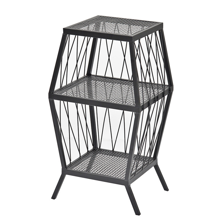 Multi-functional Living Room Balcony Display Rack Stand Assembly European Steel Rack Outdoor Iron Flower Shelf