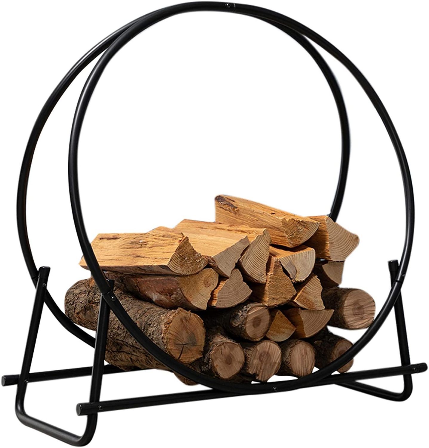 OEM ODM Custom Outdoor Extra Large Wood Stove Log Tongs Storage Metal Firewood Holder Fire Wood Log Rack Metal Fireplace Tool