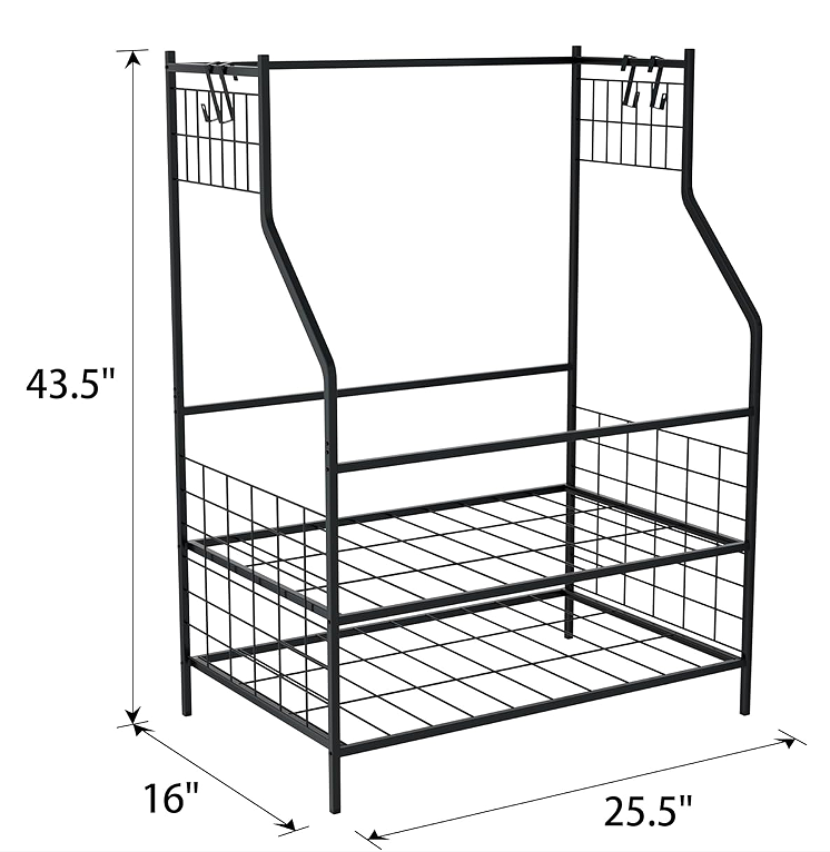Garage Sports Equipment Organizer Golf Bag Stand for Garage Ball Storage Rack Indoor/Outdoor Kids Toys Storage Organizer