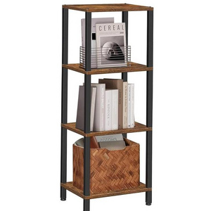 Wholesale Hot Sale School Library 3-Tier Bookcase Metal Book Cabinet Industrial Storage Display Book Rack Furniture Book Shelf