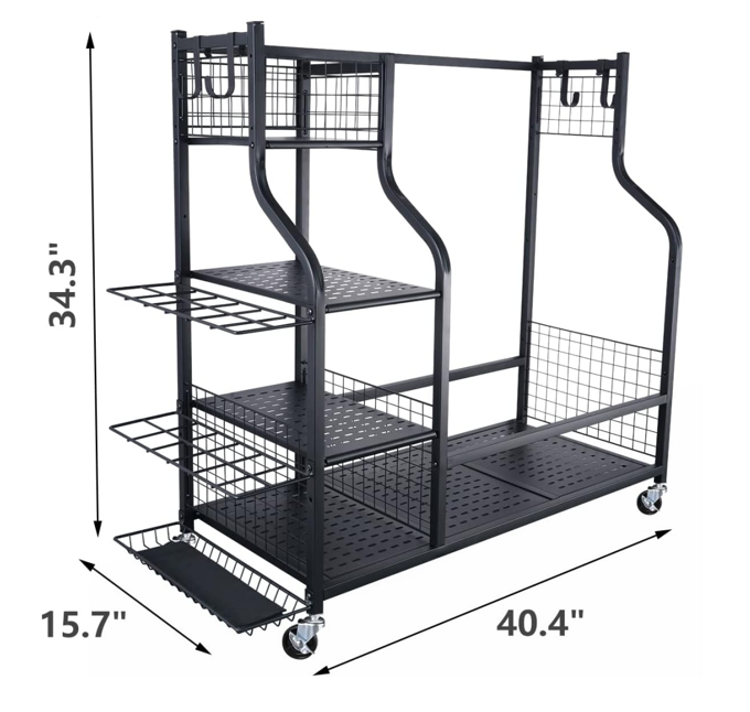 Golf Storage Garage Organizer Bag Storage Stand Other Golfing Equipment Rack Extra Large Design For Golf Clubs Accessories